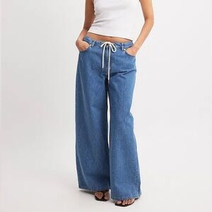 NA-KD Mid Waist Drawstring Detail Jeans — Hanna Schönberg Edit